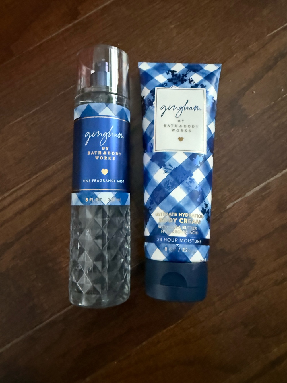 Bath & Body Works Gingham Blue Body Cream & Fragrance Mist